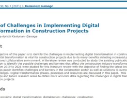 Digital Transformation in Construction